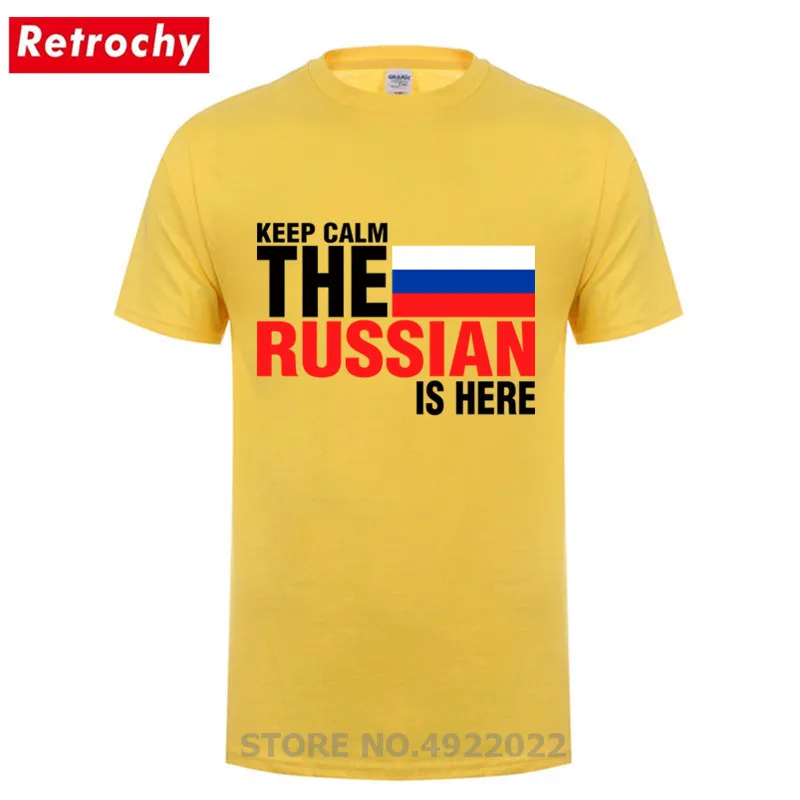 Модная мужская футболка с надписью Keep Calm короткими рукавами из хлопка Мужская