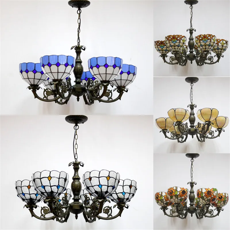 Фумат витражная Подвесная лампа античные подвесные светильники Горячая изгиб