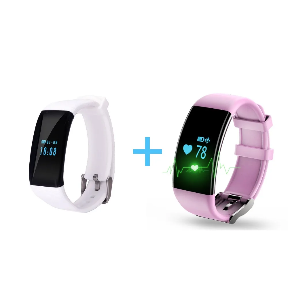 2 шт. монитор сердечного ритма фитнес трекер часы умный Браслет активности