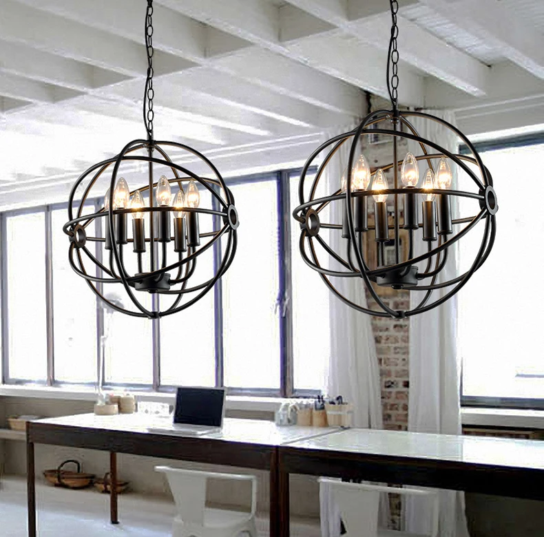 

Loft American Style Retro Nordic Vintage Pendant Light Iron Industrial Hanging Lamp Living Room Dining Room Light Fixture Lampe