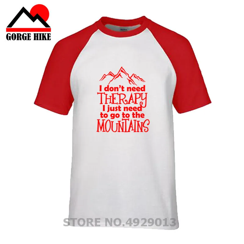 Новая футболка с надписью I dont need therapy just to go the mountains Мужская Повседневная
