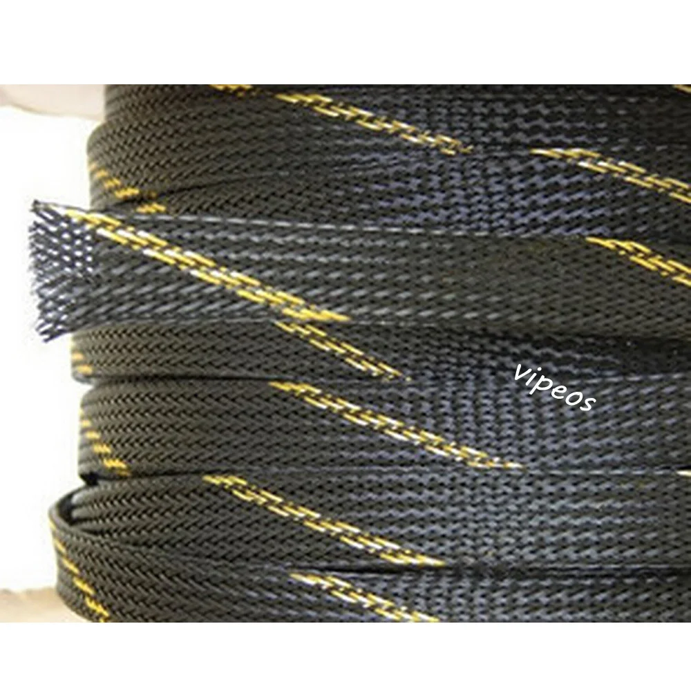 10Meter Braided Cable 10-20mm Wiring Harness Loom Protection/Sleeving - Black for DIY cable | Электроника