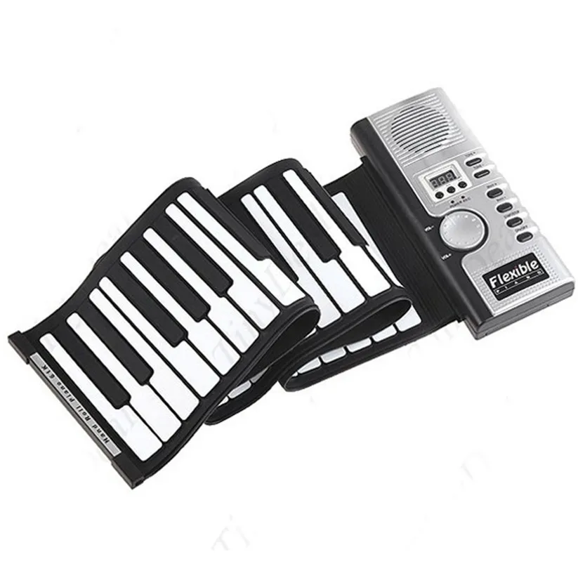 Мягкий синтезатор MIDI Del Roll Up 61 электронная клавиатура для пианино микрофон td919