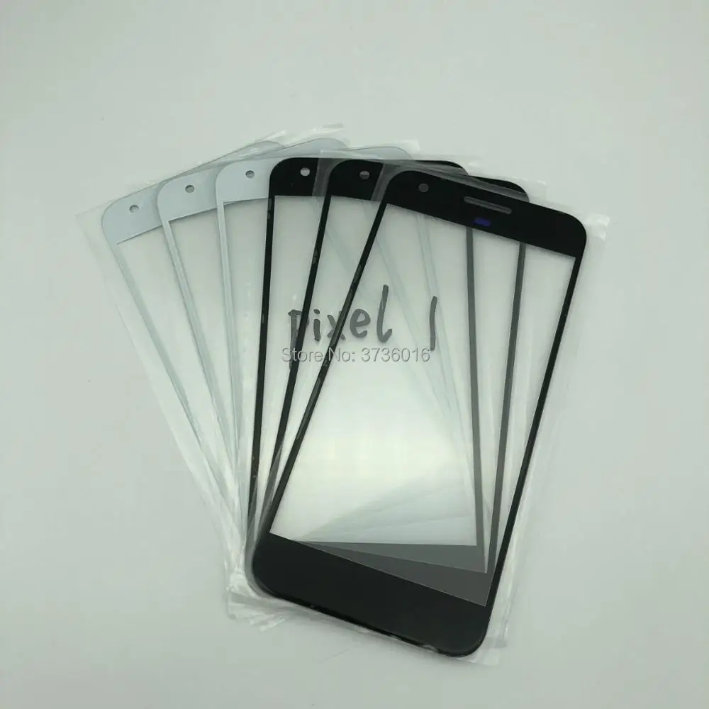 2 шт./упак. ЖК экран передняя стеклянная панель для HTC Pixel 1 трещина Стекло Замена
