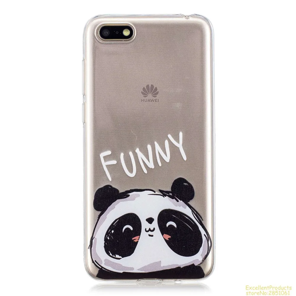 Силиконовый чехол для телефона huawei Y5 2018 fundas hoesje Красивый Веселый мультяшный