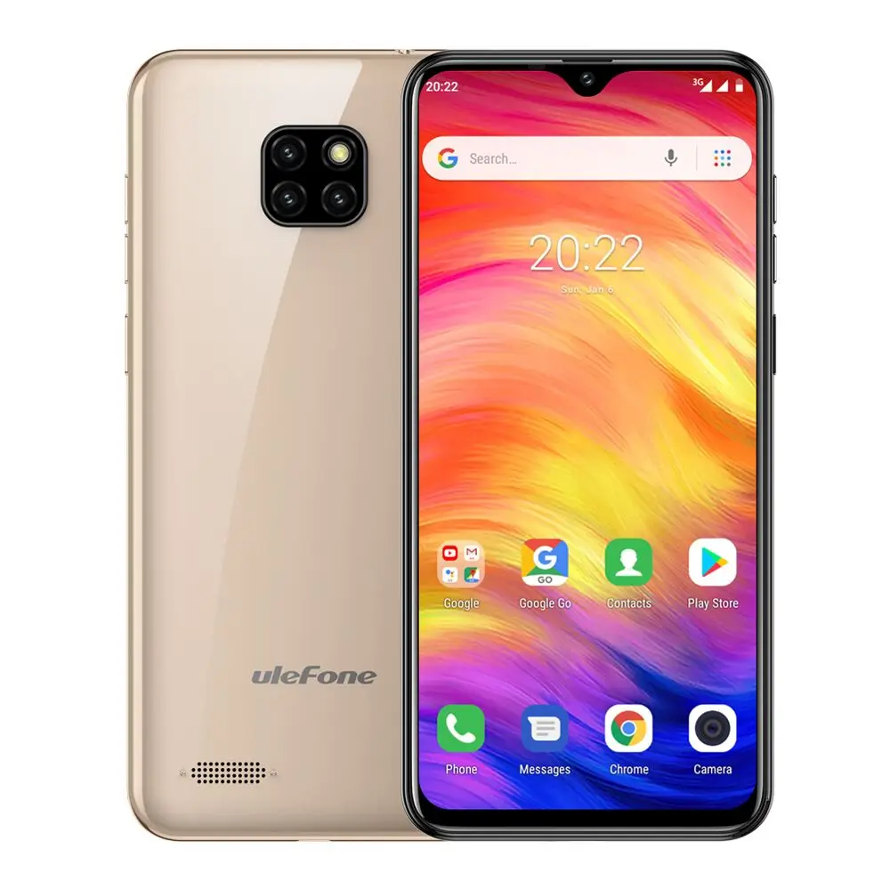 Ulefone Note 7 смартфон 3500 мАч 19:9 четырехъядерный 6,1 экран капли 16 Гб rom мобильный телефон Android 9,1