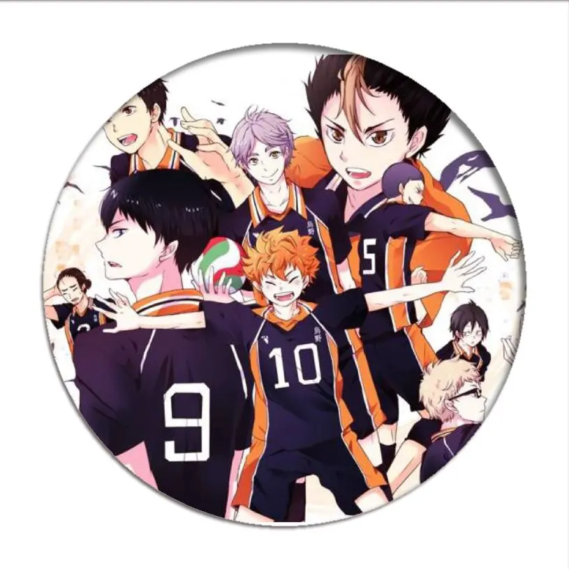 1pcs Manga Haikyuu!! Cosplay Badges Hinata Shoyo Brooch Pins 58mm Japan Anime Collection Badge for Backpacks Clothes