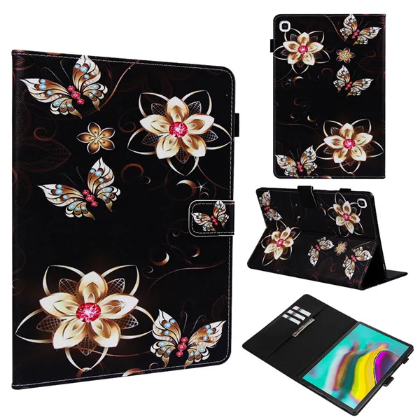 For T720 Мультфильм чехол для планшета для Samsung Galaxy Tab S5E SM T720 SM T725 10,5 дюймов смарт-чехол с мультипликационным принтом из искусственной кожи - Цвет: For T720