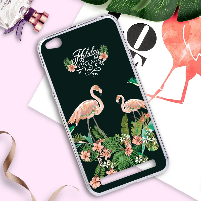 Case For Xiaomi Redmi 5A Back Cover Silicone Painted Flamingo Phone Bags Xiomi 5/PLUS Cases Protective Shell Girls |