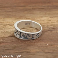 kjjeaxcmy boutique jewelry s990 sterling silver handcrafted silver dollar thai silver personality ring rings for men and women