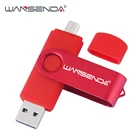 WANSENDA S100 OTG USB флеш-накопитель 32 ГБ флэш-накопитель 8 Гб оперативной памяти, 16 Гб встроенной памяти, 64 ГБ 128 Гб флэш-накопитель 256 ГБ 2 в 1 двойной разъем Micro USB флеш-накопитель