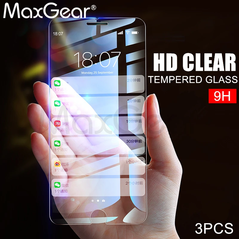 MaxGear [3 шт.] 9H 2.5D Закаленное стекло для iPhone 5 5S SE 8 7 6 6s Plus Защитная пленка экрана X XR XS