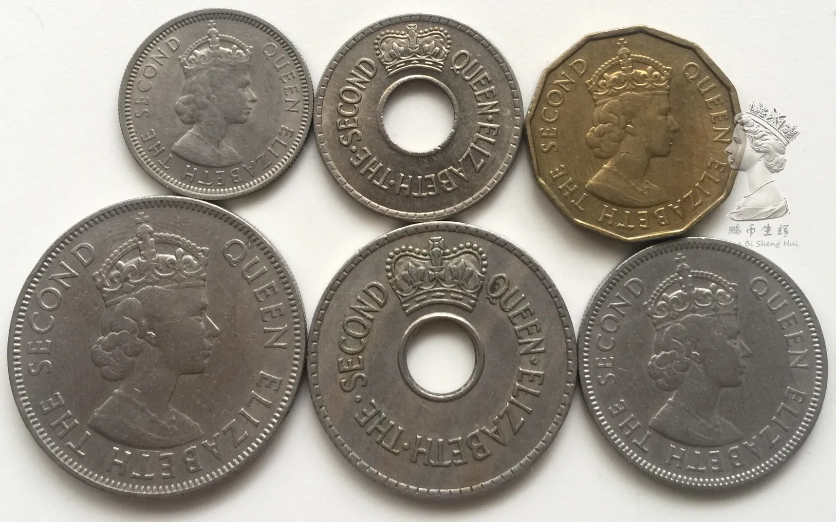 Набор 6 шт. Fiji монет наборы 1950TH queen Edition Океания 100% оригинальная монета случайный