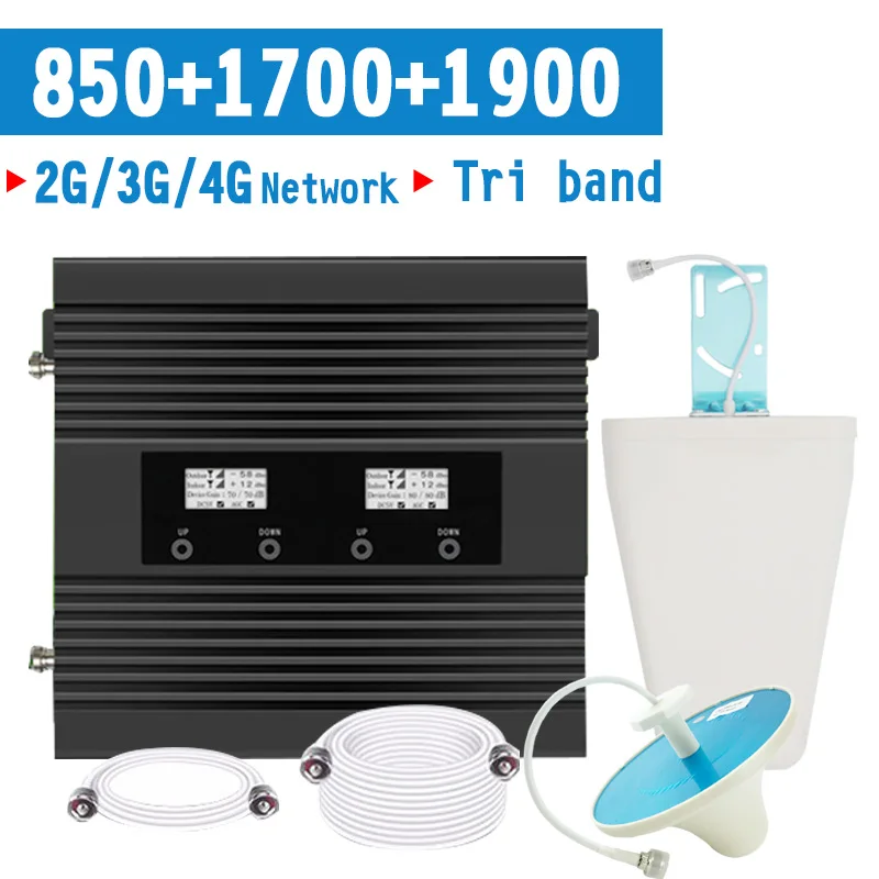 2G 3G 4G 850 1900 1700 2100 трехдиапазонный сотовый телефон усилитель сотового сигнала CDMA шт