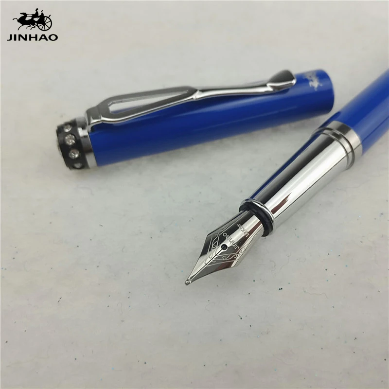 1 шт./лот Jinhao 301 авторучка синий ручка с серебряной клипсой jinhao канцелярские