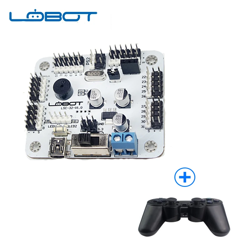 Servo Controller 32 CH Board with PS2 Handle Receiver Hexapod Bipedal RC Parts Robot | Игрушки и хобби