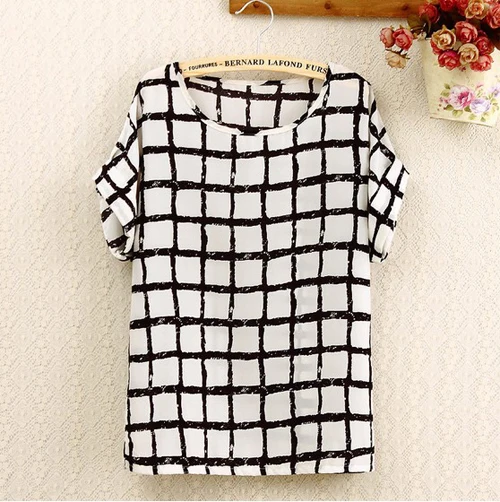 5pcs/lot 2014 Summer Hot Sale Sexy Women Colorful Birds Chiffon shirt Batwing Loose Blouse Casual Tops Free shipping |