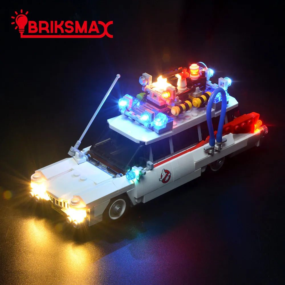 BriksMax светодиодный светильник комплект для охотников за привидениями Ecto-1 строительные блоки модельное освещение комплект совместим с 21108(модель не входит в комплект
