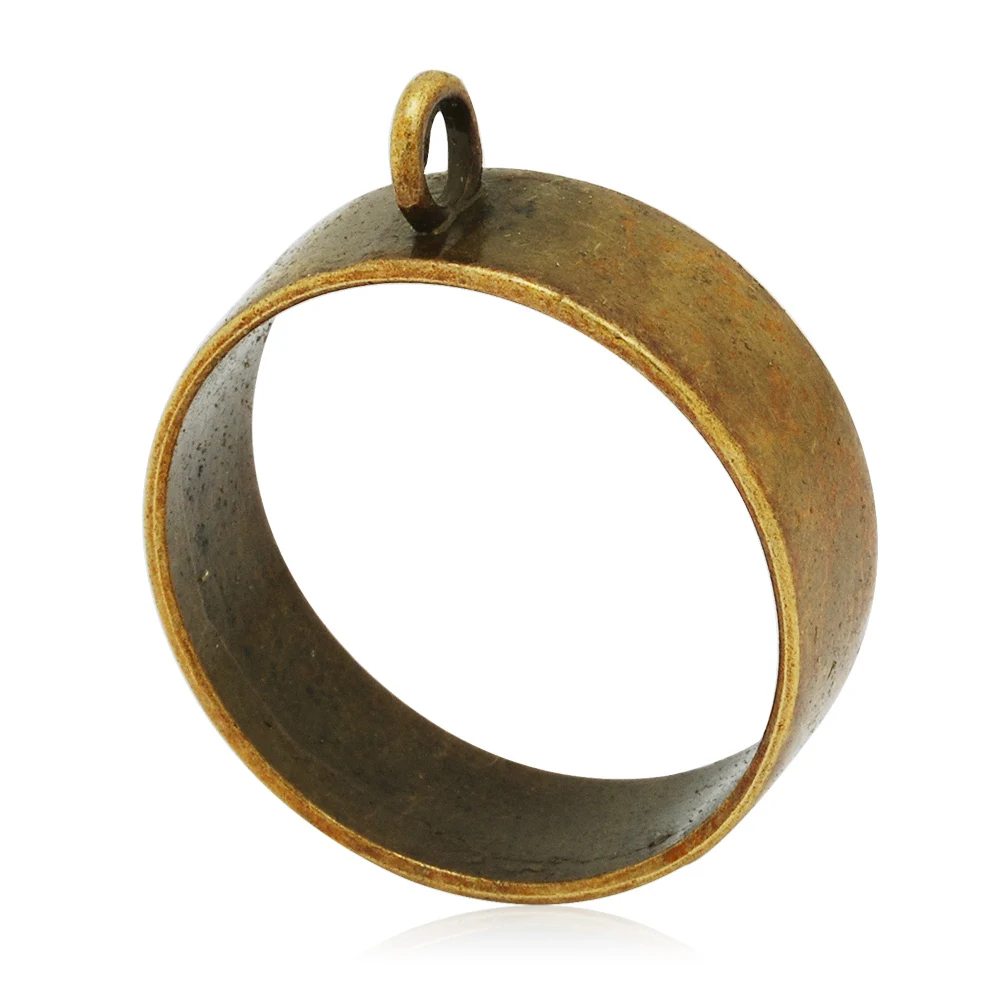 Круглый ободок из сплава с прессованным цветком металлический открытой спинкой