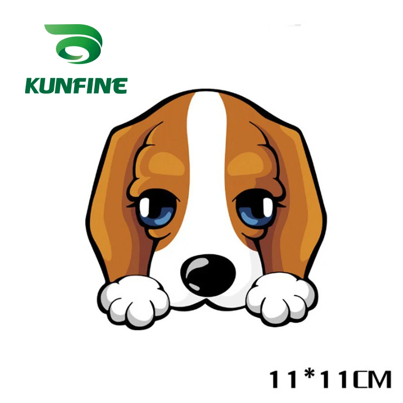 Стикер для стайлинга автомобиля KUNFINE милый стикер на машину с собакой Виниловая