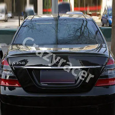 W221 S класс углеродного волокна задний багажник губа спойлер крыло для Mercedes Benz 2010
