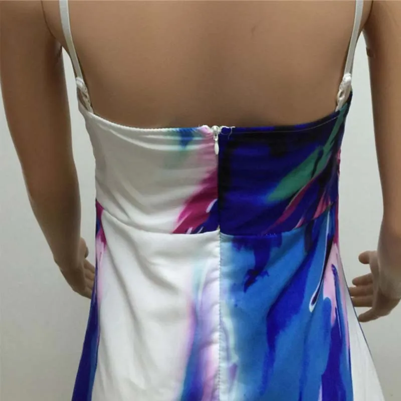 Женское платье-бандо без бретелек с цифровым принтом | Женская одежда