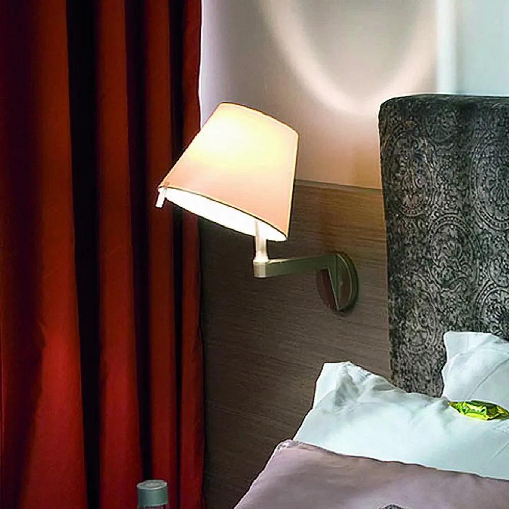 US natural beauty home Melampo Parete modern minimalist tone fabric direction hotel room bedroom bedside wall lamp | Лампы и освещение