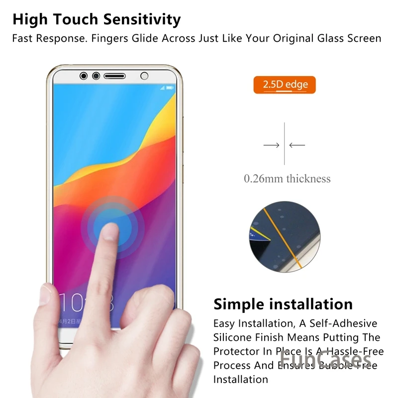Honor 7A Стекло с уровнем твердости 9 H закаленное для huawei 7C Pro 8C Экран протектор на Nova4