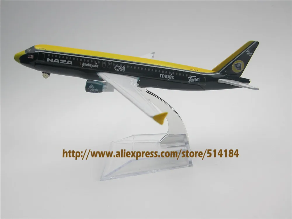 16 см металлическая модель самолета воздушная Азия Лотос Малайзия NAZA A320 Airways Airbus 320