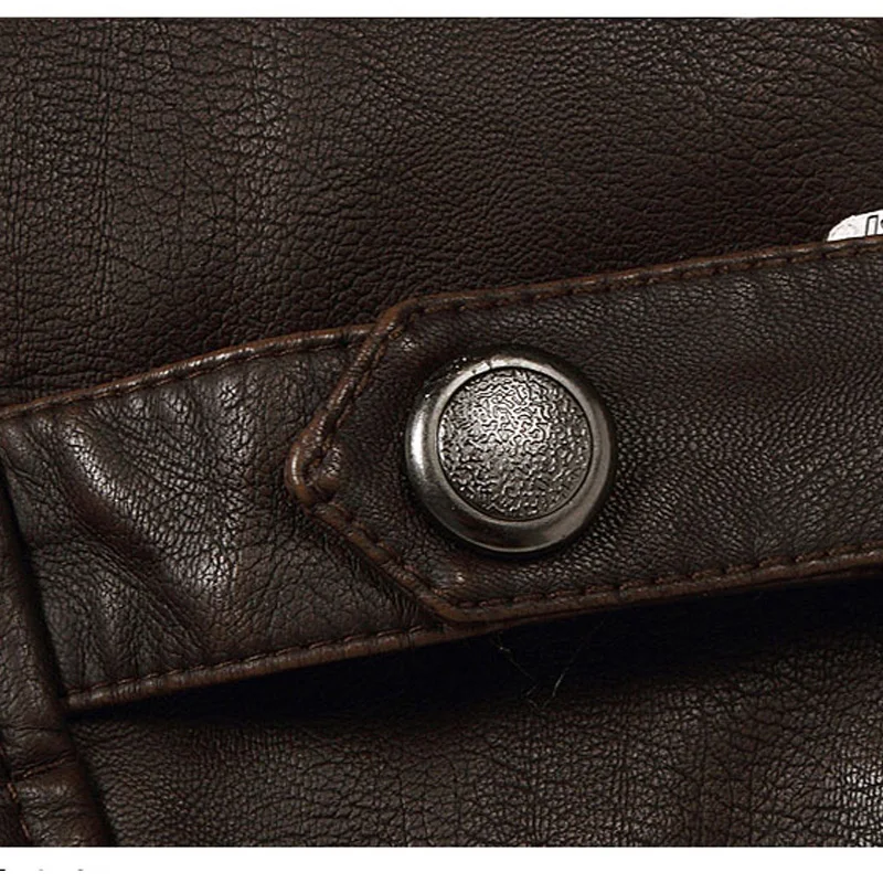 

EICHOS Mens Leather Jacket Slim Motorcycle Leathers Men Fashion Distressed Western Cowboy Men Winter PU Jacket Coats