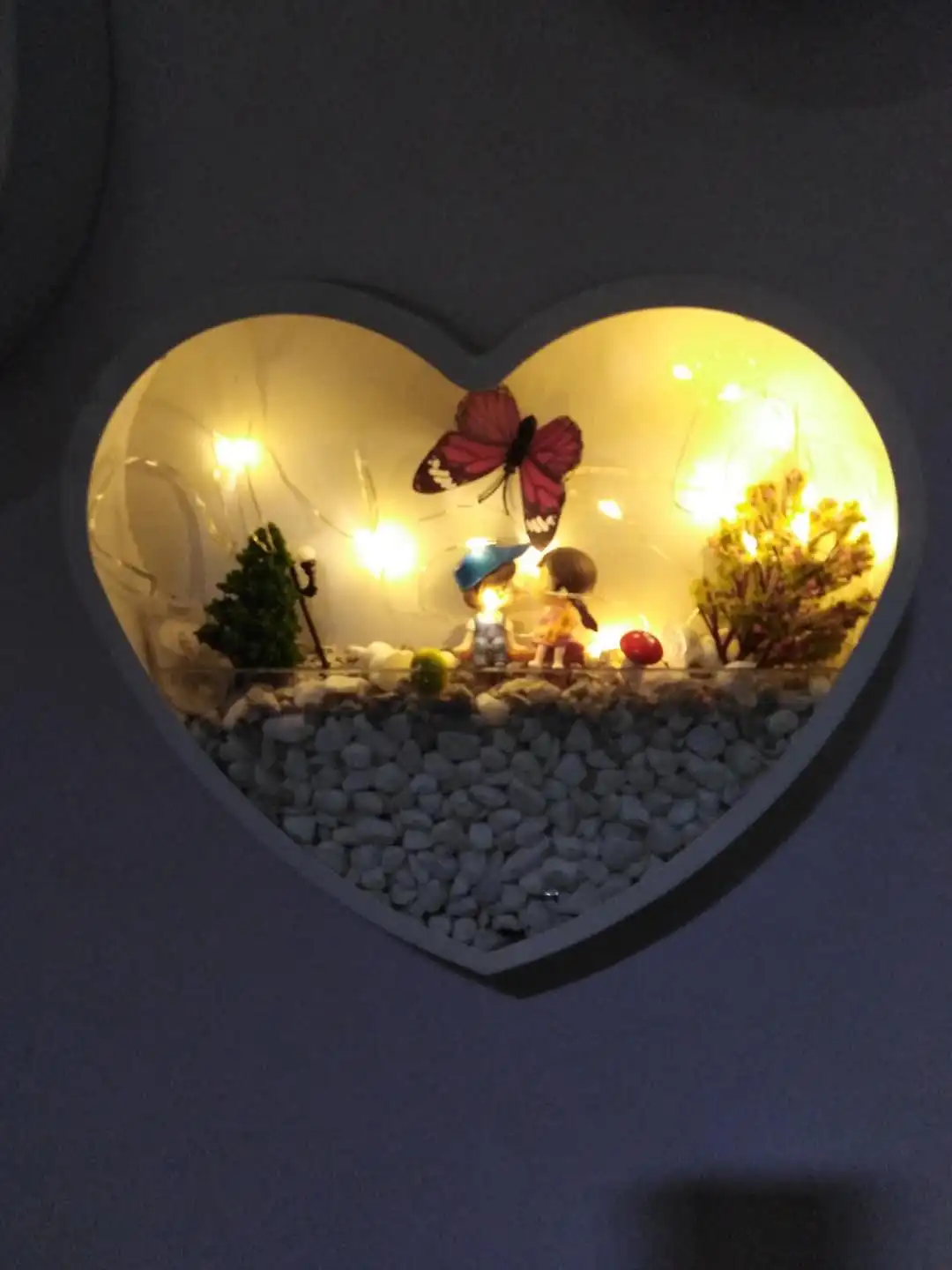 Маленькая настенная ваза железная искусственная Цветочная в форме сердца