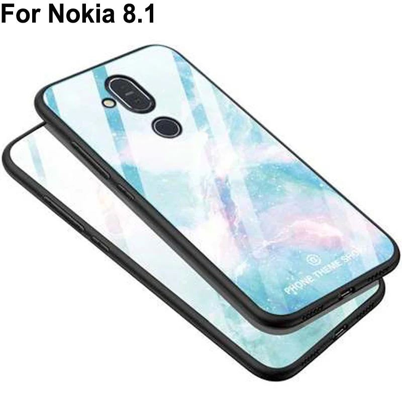 Чехол для Nokia 8 1 роскошный чехол из закаленного стекла с мягкими краями 6 18 дюйма