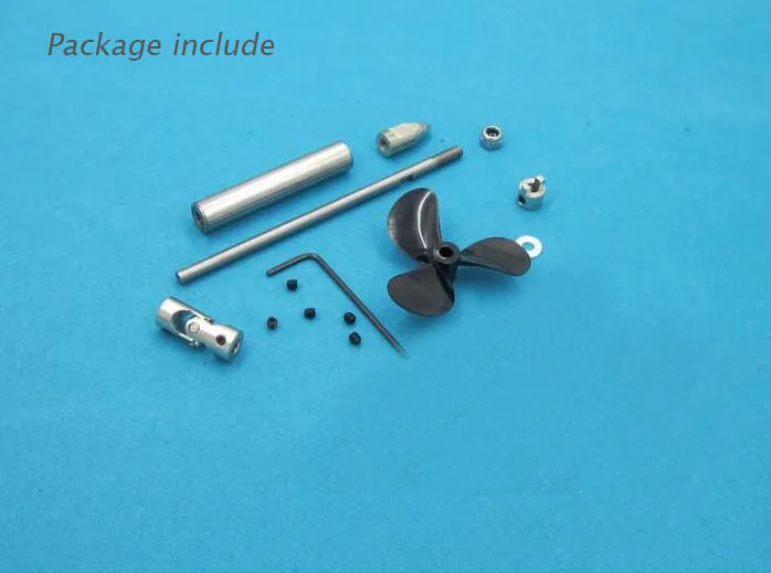 Бесплатная доставка комплект вала лодки RC 4 мм вал привода двигателя + винт