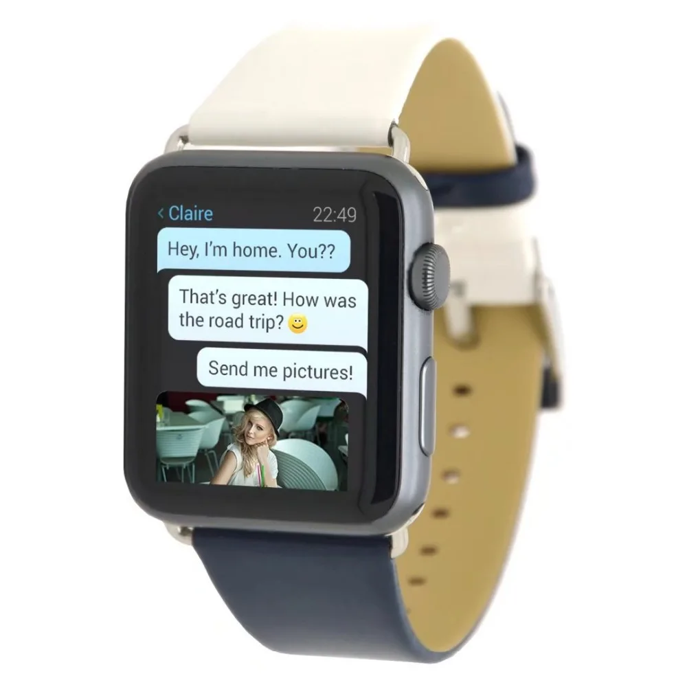 Дизайн, двойной цвет, стильный ремешок для часов apple watch, 42 мм, 38 мм, ремешок из натуральной кожи для iwatch, серия 4, 3, 2, 1, ремешок
