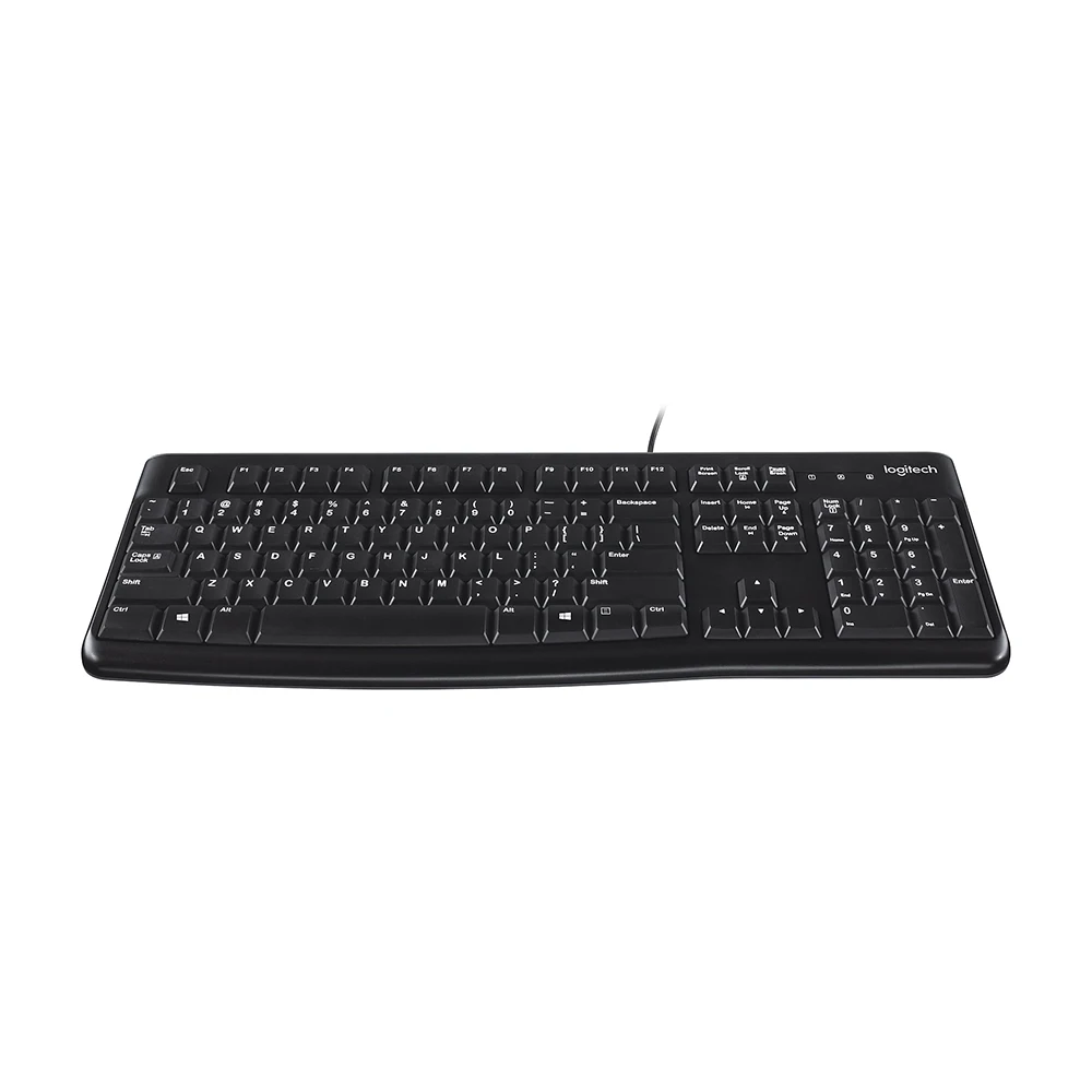 Logitech K120 Стандартный проводной USB QWERTY черный|Клавиатуры| |