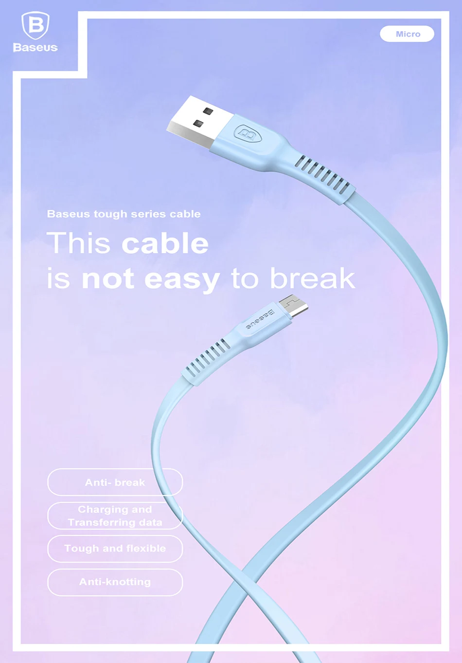 Baseus Micro USB кабель 2A кабель для быстрой зарядки для samsung S6 S7 huawei xiaomi Дата кабель Microusb зарядное устройство Шнур для мобильного телефона