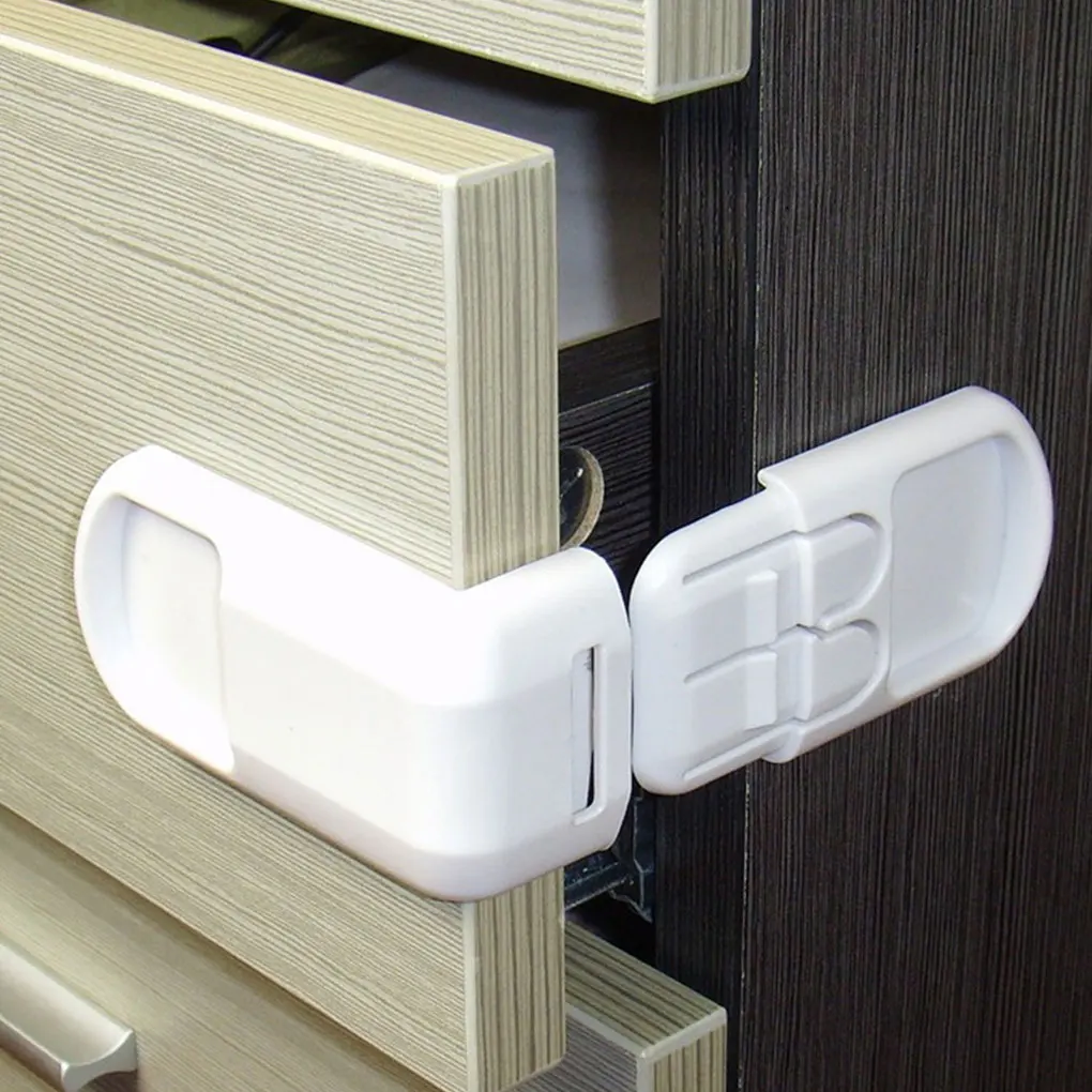 

4 Pcs/set New Multifunctional Baby Child Safety Lock Double Snap Fastener Drawer Cabinet Door Locks