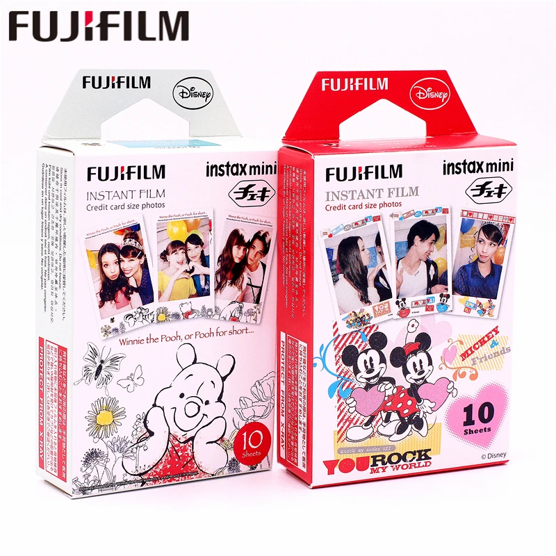 Фотобумага Fujifilm Instax Mini 20 листов Винни Пух медовый Мишка + Микки мгновенная пленка