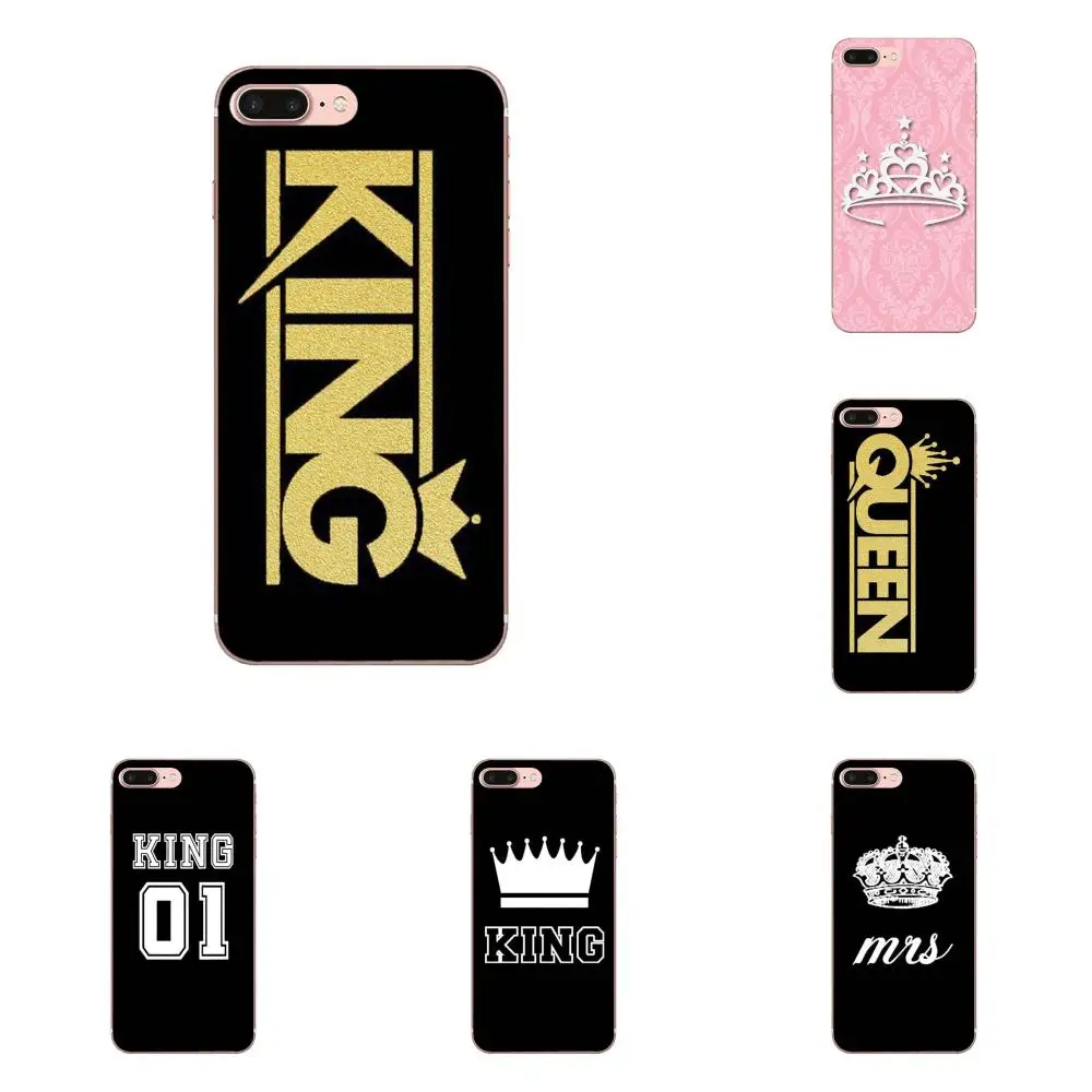 King Queen 01 Фирменная парная мягкая ТПУ 2017 новое поступление для Apple iPhone 4 4S 5 5C 5S SE 6 6S 7 8