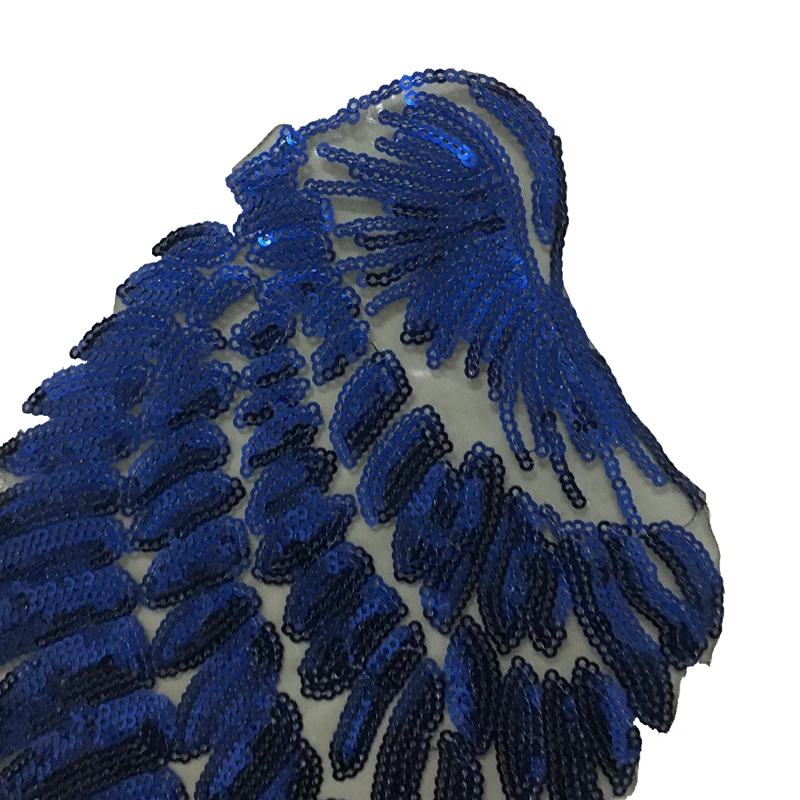 Новое поступление голубые блестки железная нашивка для одежды большая