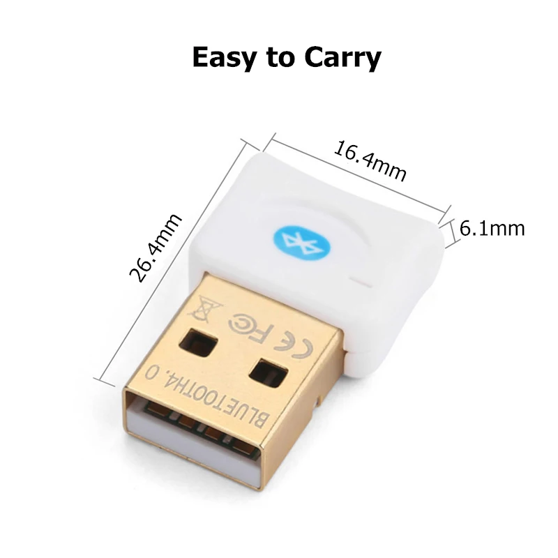 BinFul беспроводной usb-адаптер Bluetooth 4 0 Mini Dongle CSR передатчик 3 Мбит/с 20 м Windows 10/8/7/XP |