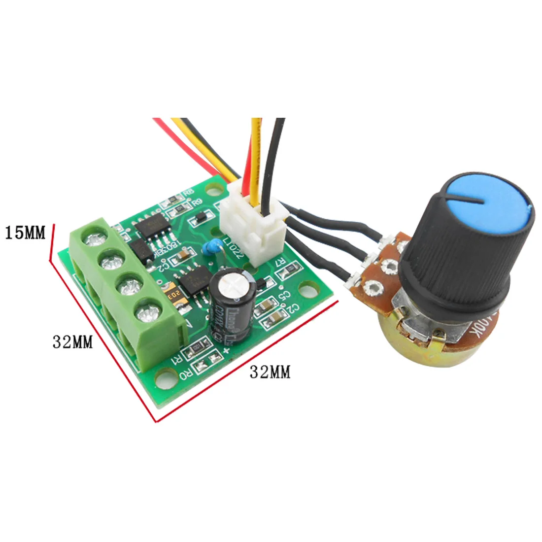 DC 1 8 15 V 2A ШИМ регулятор скорости двигателя Модуль регулировка регулируемая плата