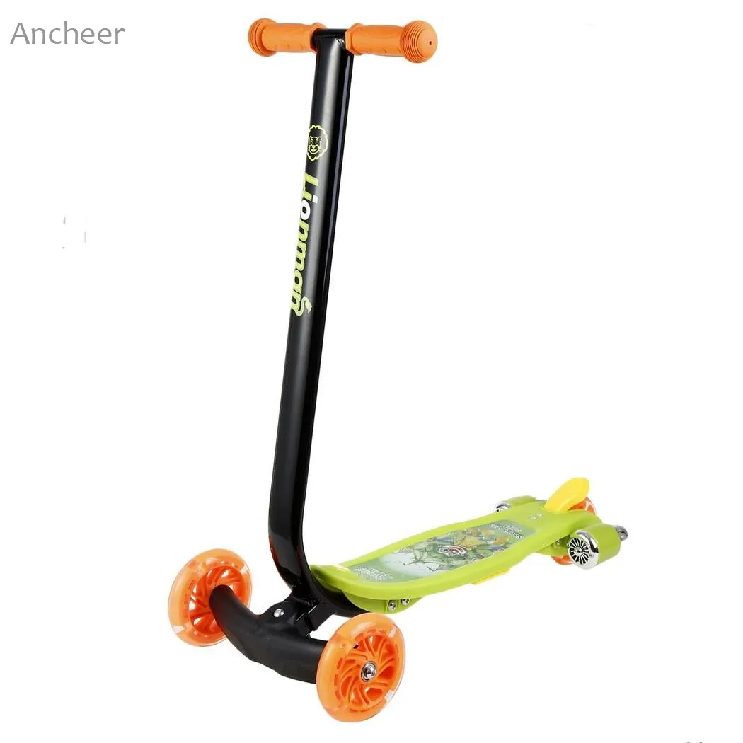 Новый самокат для детей трехколесный со светодиодной подсветкой и музыкой