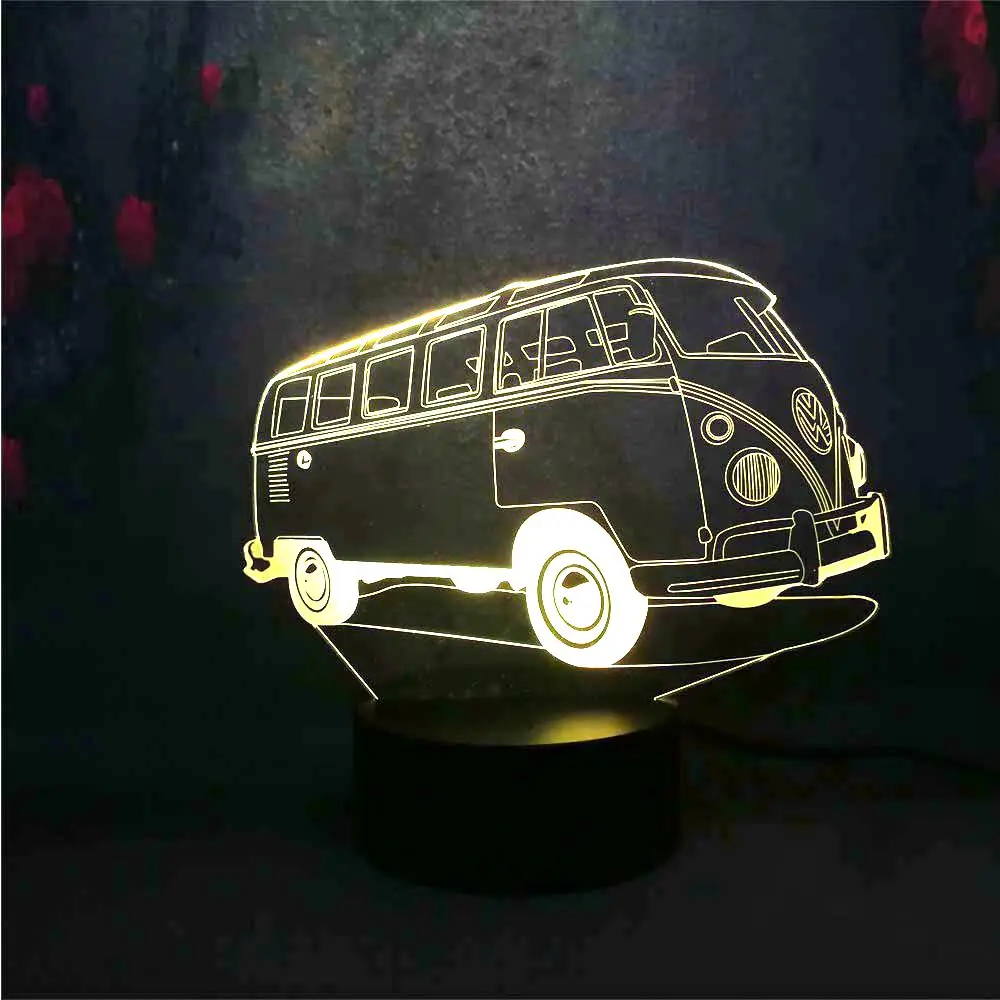 Удобный автобус USB зарядка RC пульт дистанционного управления 7 цветов Изменение