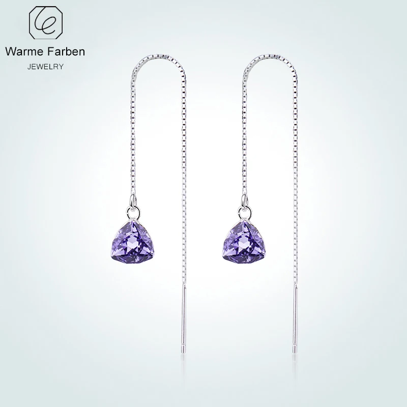 WARME FARBEN 925 серебряная серьга для женщин ювелирные изделия кристалл из Swarovski