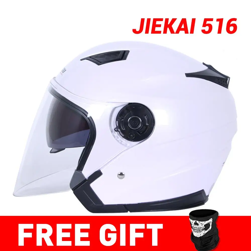 JK516-White Распродажа, HEROBIKER мотоциклетный шлем, мотоциклетный шлем, мотоциклетный шлем для мотокросса, мотоциклетный шлем для 3/4 лица, Cascos Para Moto - Цвет: JK516-White