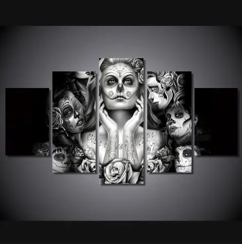 

Unframed Day of the Dead Face Canvas Painting Modern HD printed wall art paintings living room wall paintings