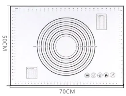 Шоколад Baking Tool High Temperature Resistance Kitchen Kneading Pad Surface Mat Large Anti Slip Rolling Plate Silica Pad - Цвет: Шоколад