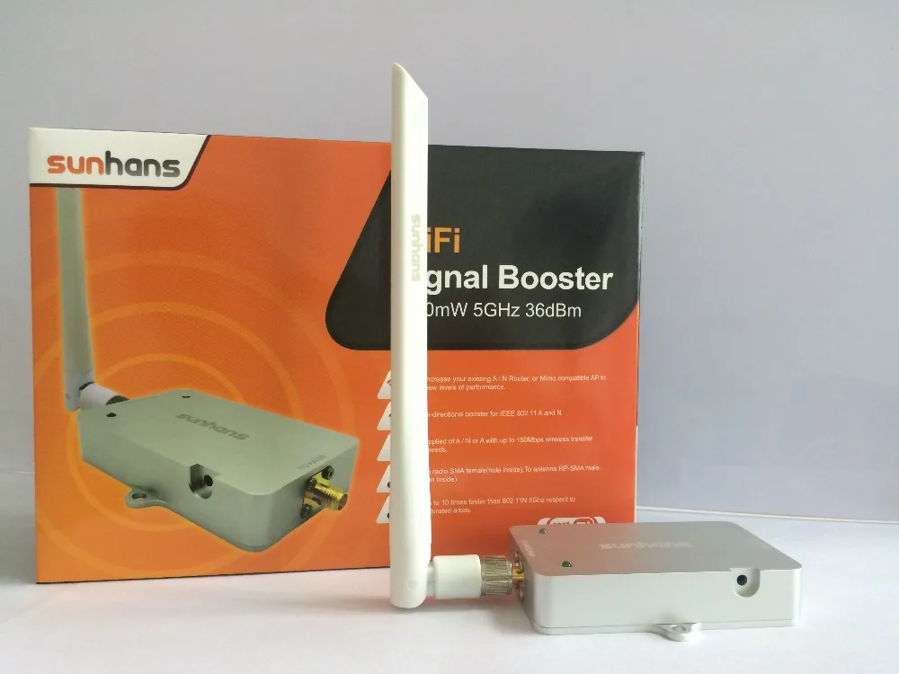 [Подлинный] Sunhans SH58Gi4000 5 8 ГГц 4 Вт (36dBm) IEEE 802.11a/n WiFi усилитель сигнала для помещений