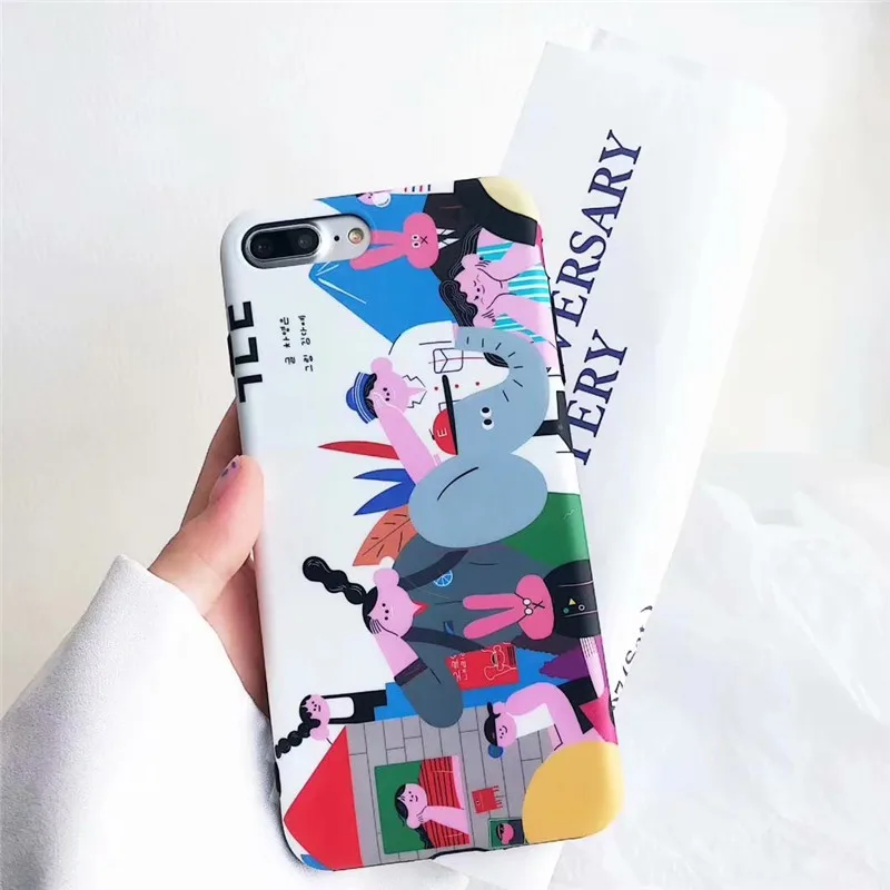 DISCASE матовый IMD мягкий корпус чехол для iPhone XS XR MAX X 7 6 6s plus Ins корейский стиль милые
